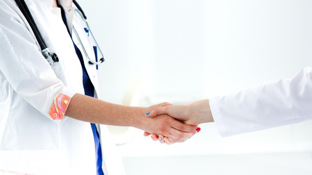 doctor and patient at the table. solutionの写真素材