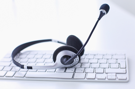 Communication support, call center and customer service help deの写真素材