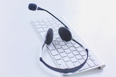 Communication support, call center and customer service help deの写真素材