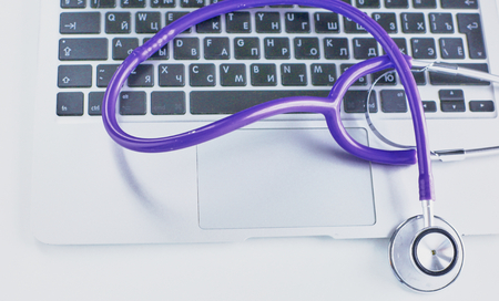 Workplace of the doctor in the officeの写真素材