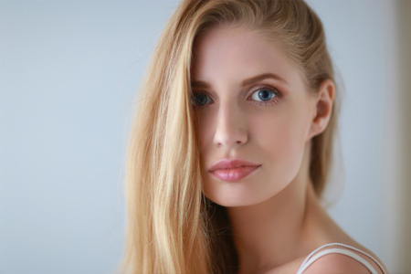 Portrait of young beautiful girl with  Make up の写真素材