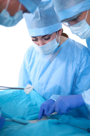 Young surgery team in the operating room .の写真素材