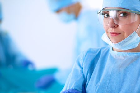Young surgery team in the operating roomの写真素材