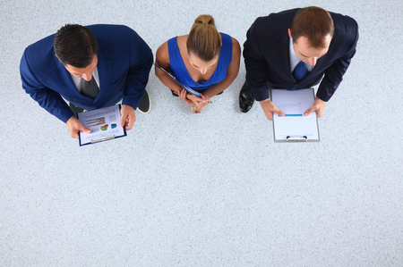 Business people standing together - topview .の写真素材