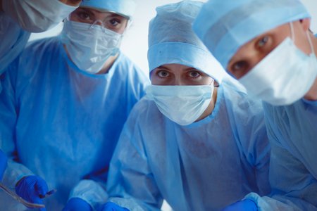 Young surgery team in the operating room . Operating roomの写真素材