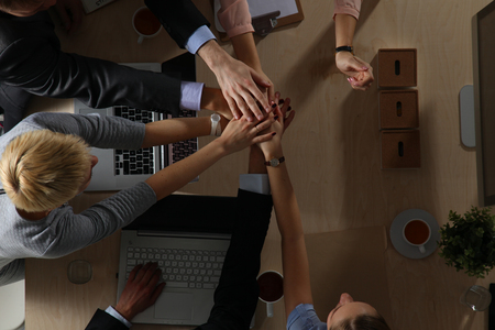 Business handshake. Business people shaking hands, finishing up a meetingの写真素材