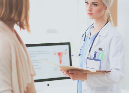 Doctor and patient discussing somethingの写真素材