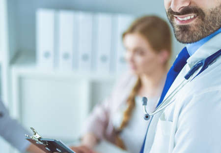 Group of medical workers portrait in hospitalの写真素材