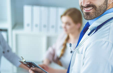 Group of medical workers portrait in hospitalの写真素材