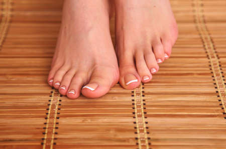 Care for beautiful woman legsの写真素材