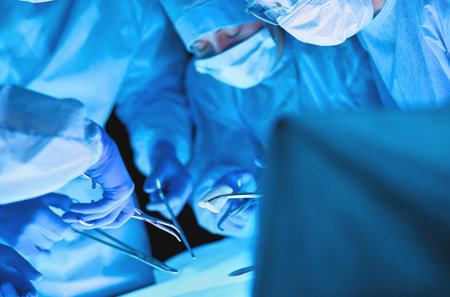 Surgery team in the operating roomの写真素材