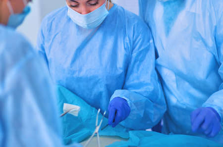 Surgery team in the operating roomの写真素材