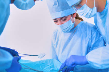 Surgery team in the operating roomの写真素材