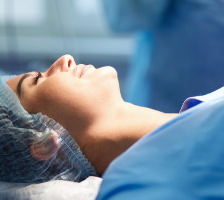 Man surgeon at work in operating roomの写真素材