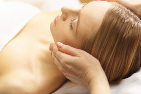 picture of beautiful woman beautiful woman in spa salonの写真素材