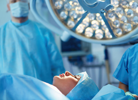 Interior of operating room in modern clinicの写真素材