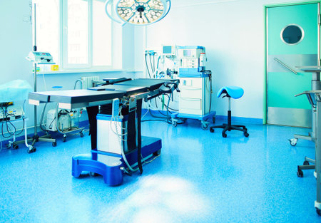 Interior of operating room in modern clinicの写真素材