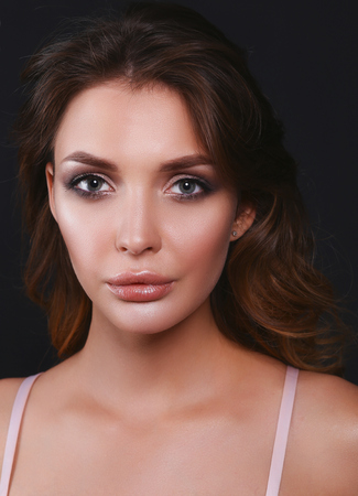 portrait of beautiful delicate woman.の写真素材