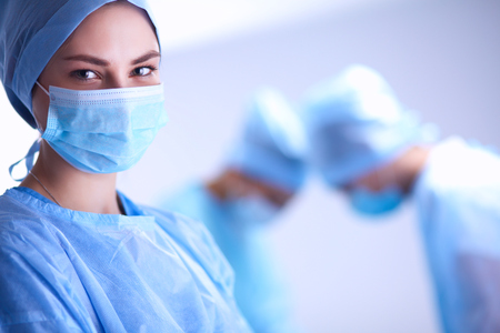 Team surgeon at work in operating room.の写真素材