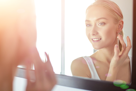 Beautiful woman with isolated on white background. Beautiful womanの写真素材