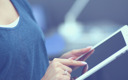 Architect working with drawing.の写真素材