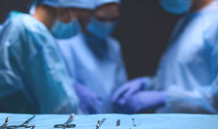 Team surgeon at work in operating room.の写真素材