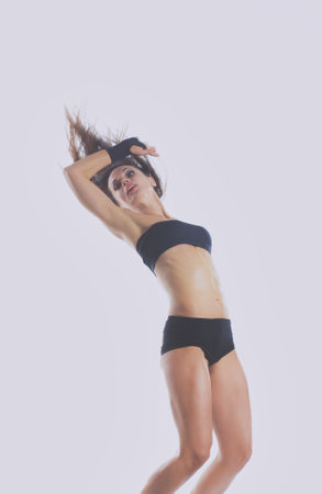 Stylish and young modern style dancer is posingの写真素材