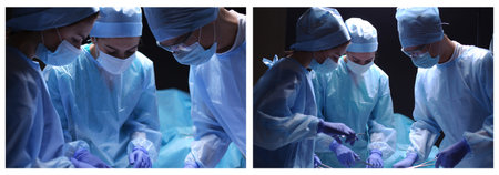 Team surgeon at work in operating room