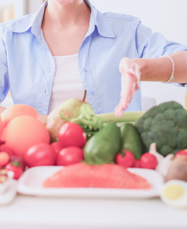 Sexy fashionable woman on the bedの写真素材