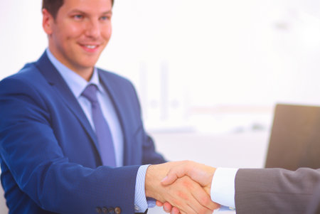 Business people working with laptop in an officeの写真素材