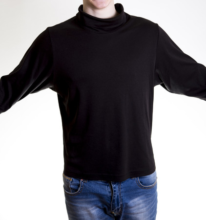 man figure in black  turtleneck sweaterの写真素材