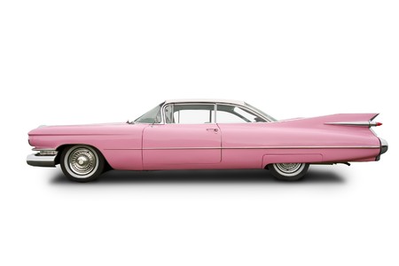 fifties pink carのeditorial素材