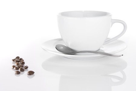 coffee cup and beansの写真素材
