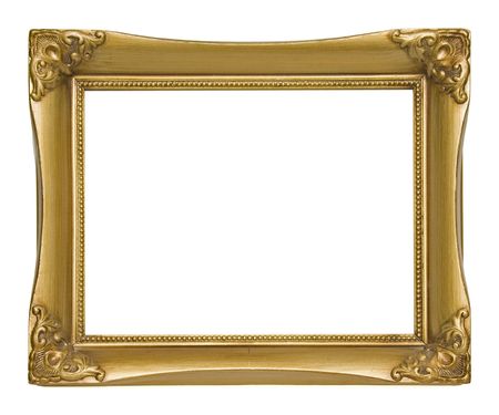 old gold picture frameの写真素材