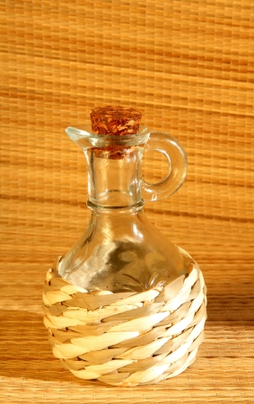 Jar with oil isolated の写真素材