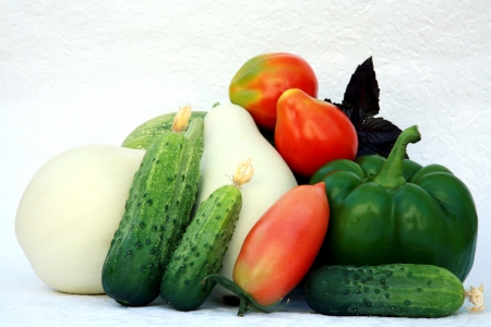 Vegetable on white backgroundの写真素材