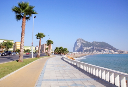 Playa de Poniente, La Linea de la Concepcion, Costa del Sol, Spainの写真素材