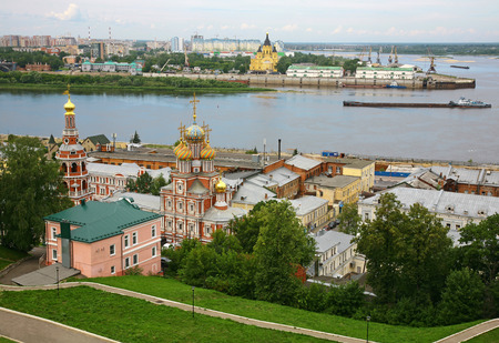 July view of colorful Nizhny Novgorod Russiaの写真素材