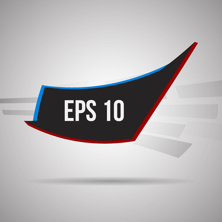 Abstract triangles and rectangle geometric banner in black, red and blue colorsのイラスト素材