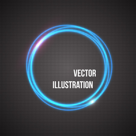 Shiny blue circles and lights on gray plates background vector illustrationのイラスト素材