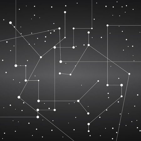 Space stars map with lines, vector backgroundのイラスト素材