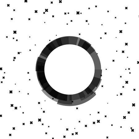 Abstract geometric black and white circle for Business Presentations. Art background. illustration.のイラスト素材