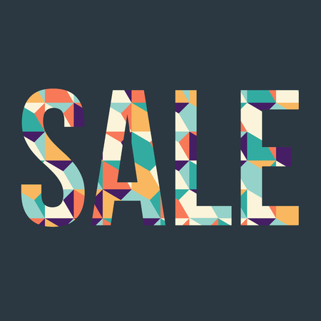 sale title with abstract pattern on dark blue background. Vector illustrationのイラスト素材