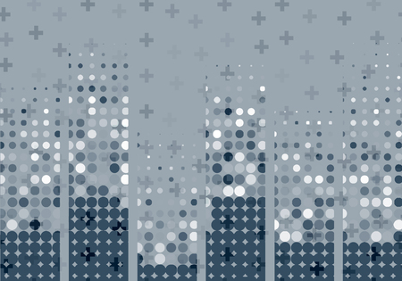 Abstract technology background with a dynamic waves and particles. Vector illustration.のイラスト素材