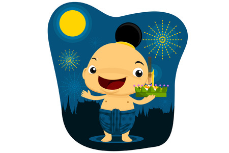 loy krathongのイラスト素材