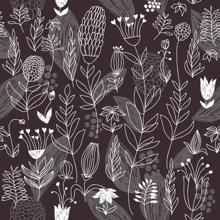 seamless floral patternのイラスト素材