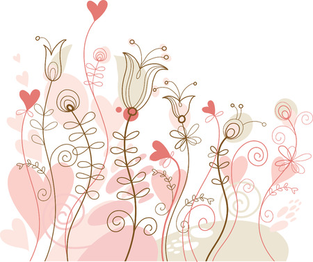 Floral illustrationのイラスト素材