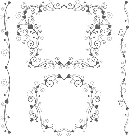 calligraphic design elements のイラスト素材