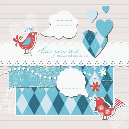 digital scrapbooking のイラスト素材