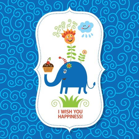 greeting card for childrenのイラスト素材